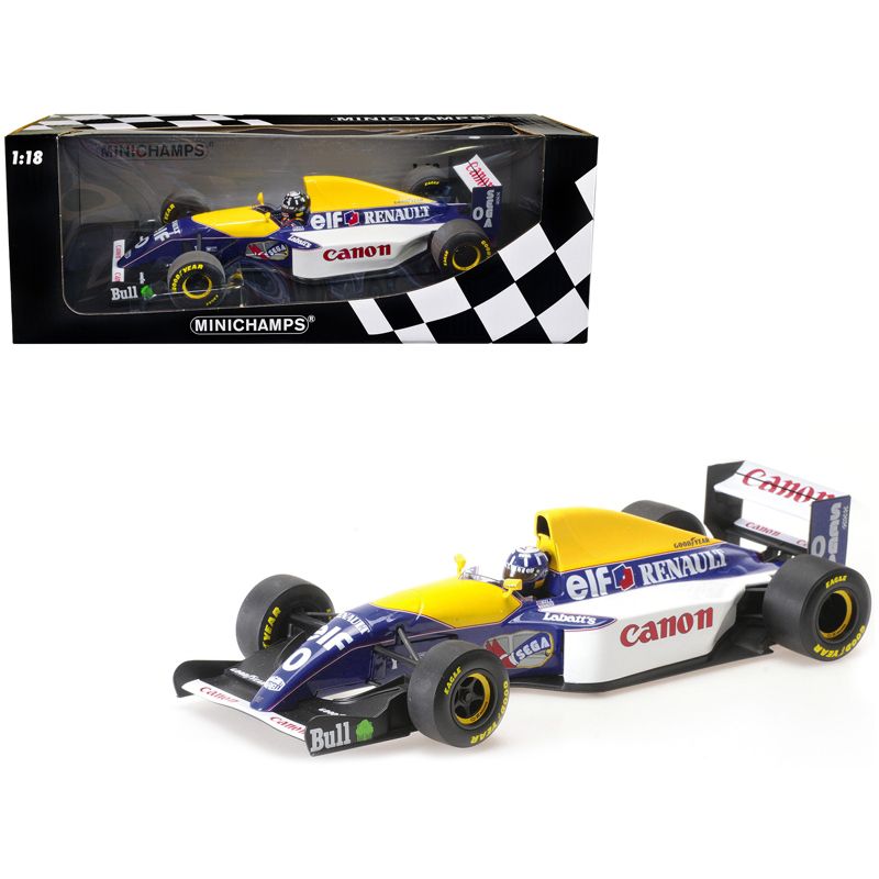 Williams Renault FW15C #0 "Canon" 3rd Place F1 Championship 1993 w/Driver Ltd Ed to 300 pcs 1/18 Diecast Model Car by Minichamps, 1 of 4