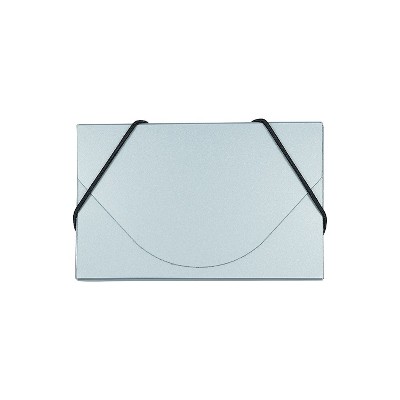 JAM Paper Plastic Business Card Holder Case Silver Metallic Sold Individually 365658