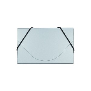 JAM Paper Plastic Business Card Holder Case Silver Metallic Sold Individually 365658 - 1 of 4