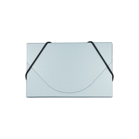 JAM Paper Plastic Business Card Holder Case Silver Metallic Sold Individually 365658 - image 1 of 4