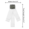 INSPIRE CHIC Women's Velvet Pre-Tied Bowknot Brooch Pin with Rhinestone for Wedding Party - 2 of 4