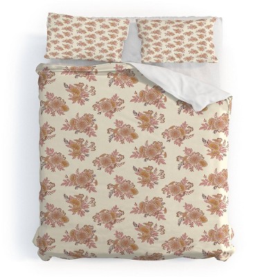 Deny Designs 3pc King Avenie Cottage Garden Floral Duvet and Sham Set