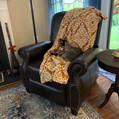 Leather discount studded recliner