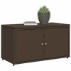 Garden Storage Cabinet Brown PE rattan, powder-coated steel Medium - 4 of 4