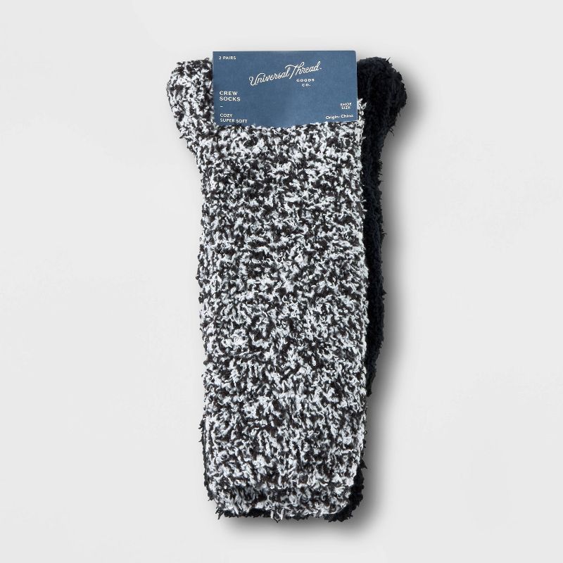 Women's 2pk Cozy Marled Crew Socks - Universal Thread™ 4-10, 2 of 7