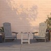 Merrick Lane Set Of Two Folding Adirondack Patio Chairs With Matching Outdoor Side Table - 2 of 4