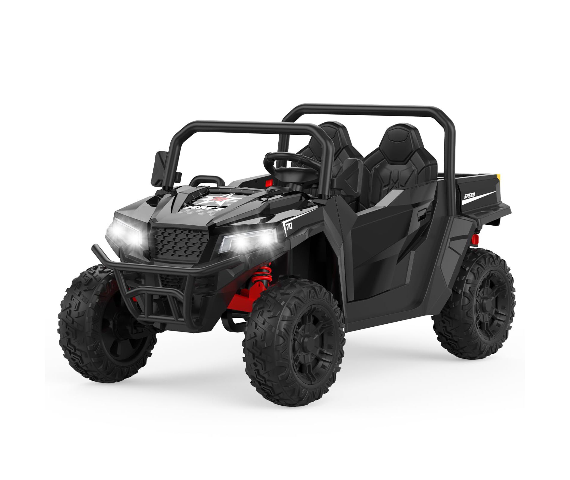 Ride On Dump Truck, 24V Ride On Car with Remote Control,Electric Dump Bed and Extra Shovel,Ride On Tractors Car with Music Player,Key Start for Safety