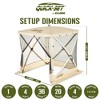 CLAM Quick-Set Traveler 6 x 6 Ft Portable Outdoor 4 Sided Canopy Shelter, Tan - 2 of 4