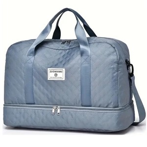 Luupatchy Three-dimensional Diamond Patterned Travel Bag, Dry Wet Separation , for Travel, Fitness Yoga, Weekend Tote Overnight Bag - 1 of 4