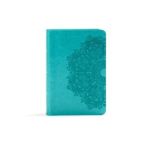 KJV Large Print Compact Reference Bible, Teal Leathertouch - by  Holman Bible Publishers (Leather Bound) - 1 of 1