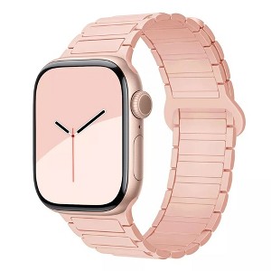 HTUTWOO Magnetic Silicone Compatible with Apple Watch Band Ultra 2 ＆Ultra 49mm 46mm 45mm 44mm 42mm 41mm 38mm for Women men - 1 of 4