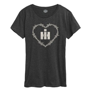 Women's - Case IH - Logo Barbed Heart Short Sleeve Graphic T-Shirt - 1 of 4