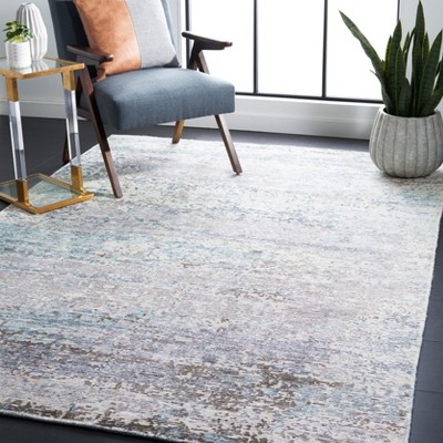 Tiffany Hand-Knotted Blue Abstract Wool Blend 6' x 9' Rug