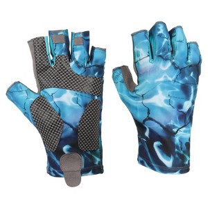 Unique Bargains Sun Protection Non-Slip Breathable Elastic Fishing Gloves 1Pair - 1 of 4