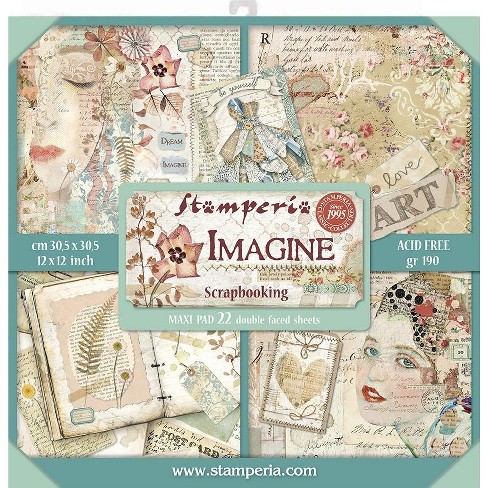 Stamperia Double-sided Paper Pad 12x12 22/pkg-imagine, 22