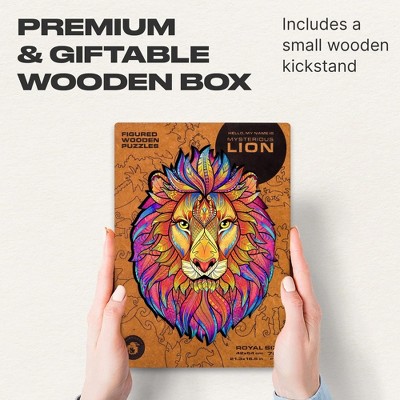 Mysterious Lion 106 Piece Multicolor Wooden Jigsaw Puzzle