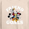 Women's - Disney - Friend Goals Lightweight French Terry Wide Neck Long Sleeve Shirt - 2 of 4