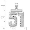 Black Bow Jewelry 14k White Gold, Varsity Collection, Large D/C Pendant, Number 51 - 2 of 3