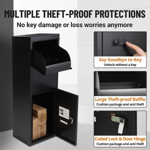 COZONY Large Package Delivery Box, Galvanized Steel Parcel Drop Box with Code Lock for Porch and Curbside - 1 of 4