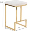 FONTOI Counter and Bar Stools, Bar Stools with Footrest and Comfortable Seat for Kitchen Living Room Bedroom, Beige, 16"*25.5"*16" - 2 of 4