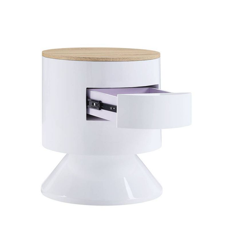 19&#34; Otith Accent Table White High Gloss - Acme Furniture, 5 of 7