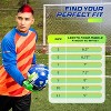 Vizari Kids Training Goalkeeper Gloves - Youth Soccer Goalie Gloves with Finger Protection & Grip Size-9,Red - 4 of 4