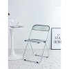 Vynxaria Premium PET - Made Red Transparent Folding Dining Chairs, Suitable for Dining, Living & Waiting Areas - 2 of 4