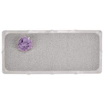 mDesign Loofah Cushioned Suction Bath Mat for Shower Stall, Bathtub