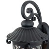 C Cattleya 1-Light Matte Black Aluminum Wall Lantern with Clear Glass - 4 of 4