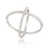 Ross-Simons 0.70 ct. t.w. CZ Open Crisscross Ring in Sterling Silver - 2 of 4