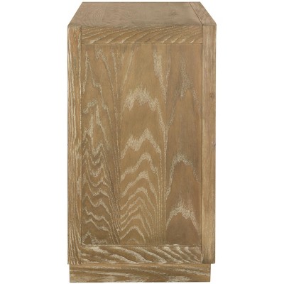 Rustic Oak and Mirrored 3-Drawer Transitional Chest