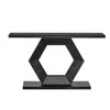 Modern Entryway Table W/Innovative Hollow Hexagon Leg Structure and Premium Fir Veneer Finish for Sophistication,Suitable for Hallway, Entryway - 3 of 4