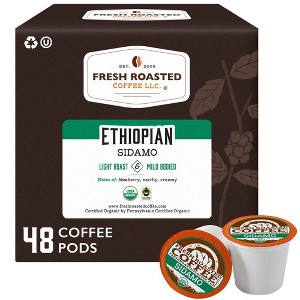 Fresh Roasted Coffee - 48 CT Organic Ethiopian Sidamo Light Roast Single Serve Pods - 1 of 4