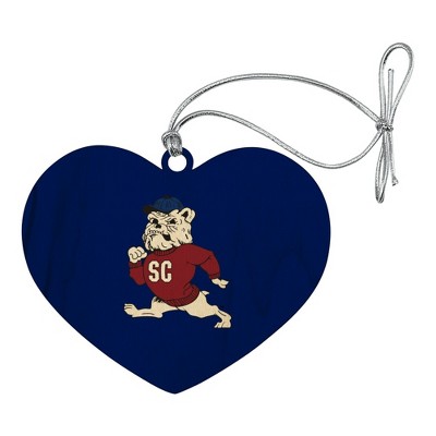 South Carolina State Secondary Logo Heart Love Wood Christmas Tree Holiday Ornament