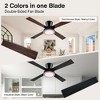 HUMHOLD Low Profile Ceiling Fans with Lights and Remote, 54" Modern Hugger Ceiling Fan, Reversible, 3-Light, 6-Speed DC Motor, 4-Blade Ceiling Fan - 4 of 4