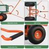 500lbs Steel Garden Cart Heavy Duty Mesh Steel Utility Outdoor Wagon with Removable Sides 180° Rotating Handle 10 Inch Tires,Black - 4 of 4
