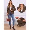 INSPIRE CHIC Women's Long Sleeve Notched Lapel Vintage Button Down with Pocket Blazer - 2 of 4