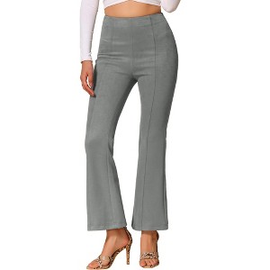 INSPIRE CHIC Women's Casual High Waist Wide Legs Bell Bottom Flared Long Pants - 1 of 4