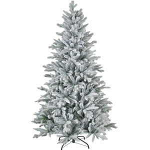 TopComfy Christmas Tree Stands Snowy Artificial Christmas Tree Christmas Interior Decor Festive Season for Living Room, Green, 35.66"*11.62"*13.4" - 1 of 4