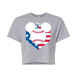 Women's - Disney - Americana Cropped Graphic T-Shirt - 1 of 4