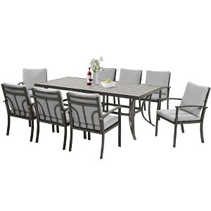 HAPPATIO Patio Outdoor Dining Set - All Aluminum Patio Table and Chairs Set with Cushions, Patio Dining Set for Lawn, Garden - 1 of 4