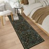 Lahome Floral Kitchen Runner 2x6 Green Washable Runner Rug Non Slip Soft Low Pile Stain Resistant Bathroom Laundry Floor Carpet - 3 of 4