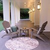 Cambridge Casual Sherwood Teak Weathered Outdoor Adirondack Chair with Cup Holder Gray: Weather-Resistant, 250lb Capacity - 3 of 4