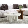 Vynxaria Modern End Table ¨C Warm Brown Wooden Finish, Thickened Tabletop, Durable Hardwood/Composite Wood/MDF/Birch Veneer - 3 of 4