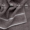 Hastings Home Rio 100% Cotton Towel Set - Silver, 8 Pcs - 3 of 4