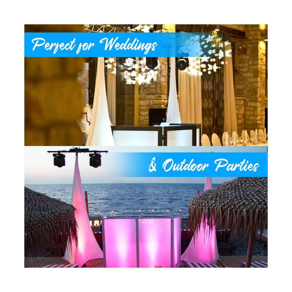 Pyle Triple-Sided White Speaker and Lighting Stand Scrim - thumbnail 4