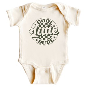 The Juniper Shop Cool Little Dude Checkered Baby Short Sleeve Bodysuit - 1 of 4