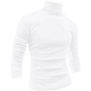 INSPIRE CHIC Men's Slim Fit Long Sleeve Pullover Turtleneck T-Shirt - 1 of 4