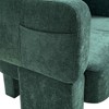 Racxily Modern Chenille Dining Chair - 3-Leg Design, Ergonomic Removable Pillow, Comfy Armchair for Living Room/Office, Gray - 4 of 4