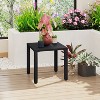 Yaheetech Outdoor Small Metal Square Side Table, Black - image 2 of 4